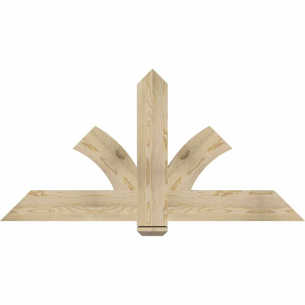 Ekena Millwork Redmond Rough Sawn Timber Gable Bracket, Douglas Fir, 60"W x 30"H x 2"D x 6"F, 12/12 Pitch GBW060X30X0206RED00RDF - main